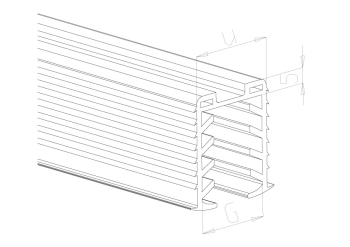 Handrail Rubbers 42.4mm - Model 7042 CAD Drawing